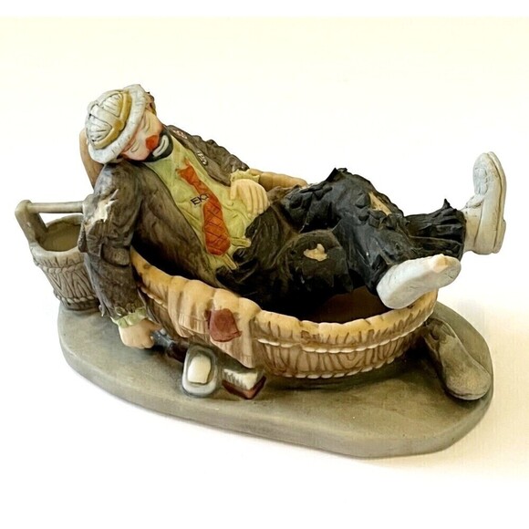 Emmett Kelly Jr. Clown Collection Flambro Figurines Bathtub Sad Looking Lot of 3 - Picture 13 of 16